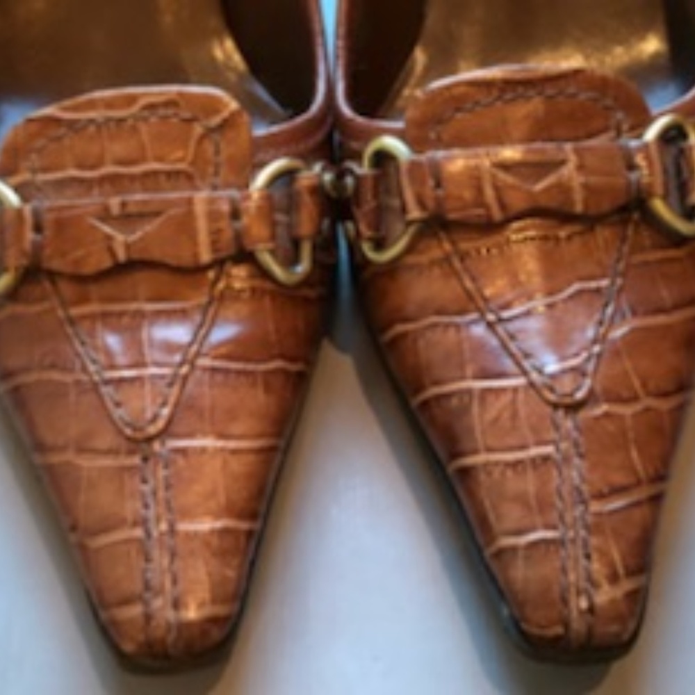 Flexo Crocodile Eadelma Pumps by Enzo Angiolini